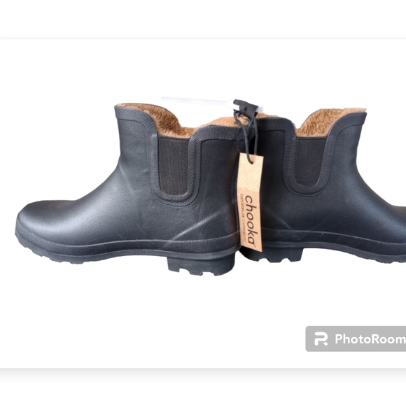 Chooka Waterproof Plush Chelsea Bootie Rain Boots - Picture 7 of 8